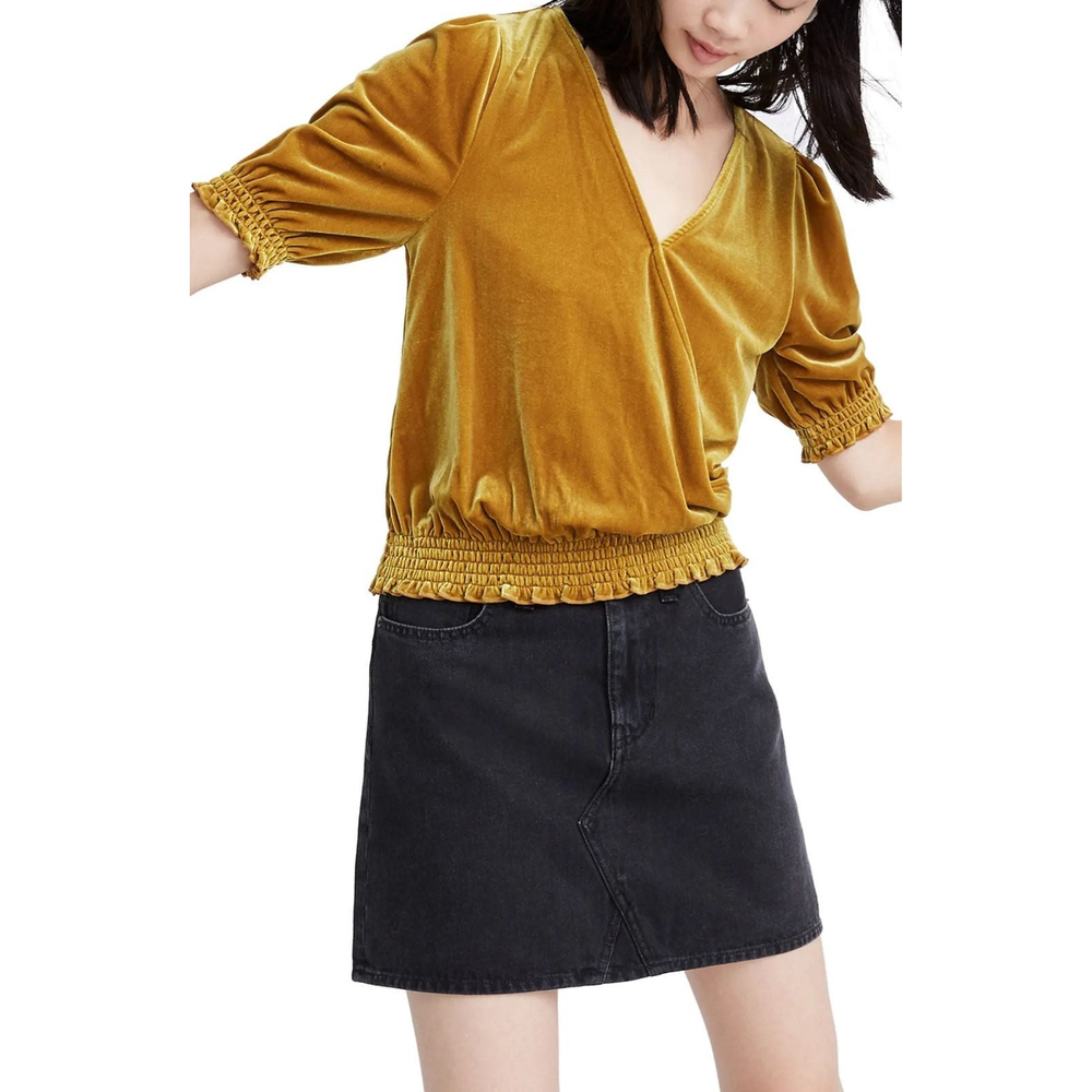 Madewell velvet Top